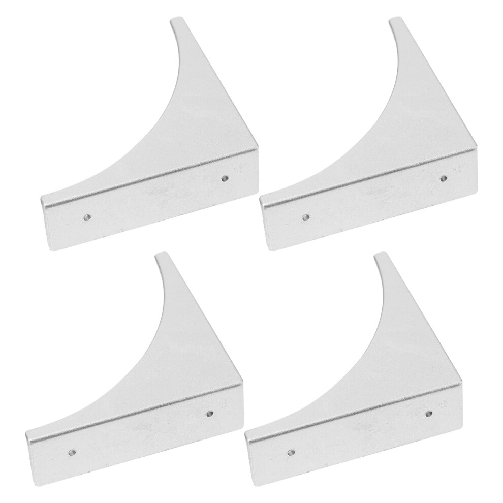 Metal Corner Protectors, 4 Pieces, Brass Corners, Stainless Steel Corner Protectors, Vintage Table Corners Silver Housoutil