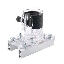 2-in-1-Adapter für Transparente Befestigungsschlitze, Oberfräsenbasis, Werkzeugadapter, Möbel-DIY, Verdeckte Trimmerbasis