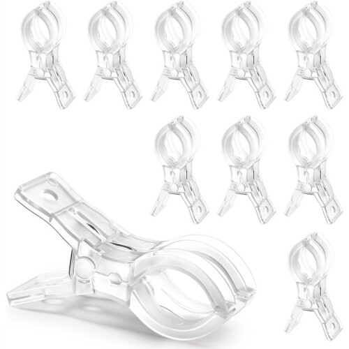 Spring Clamps, 3.5 Inch Clear Plastic Clips for Balloon Arch Backdrop  Decoration, Design, 10 Pcs