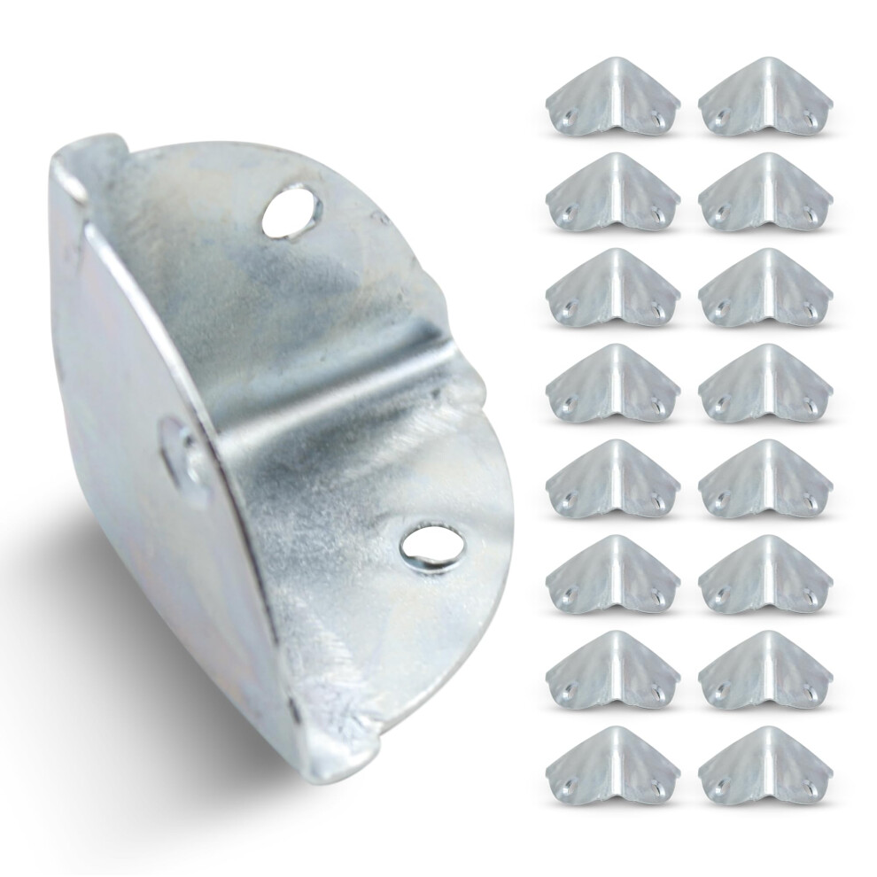 Metal Edge Protectors, Pack Of 16, Corner Protection, 36 X 36 X 36 Mm, Zinc Galvanised, For Baby Corner Protectors, Furniture Edge Doja Barcelona