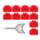 10PCS RJ45 Inserts Lock with Key Dust-Proof Network Plug Enhances Data Security Protection for , Router Red 1