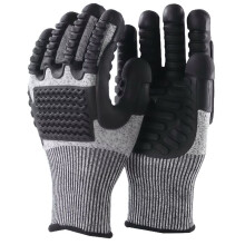 Schnitt- und Stoßfeste TPE-Handschuhe mit Stoßdämpfung für Forstwirtschaft, Bergbau, Bauwesen, Bohrarbeiten und Straßenreparaturen