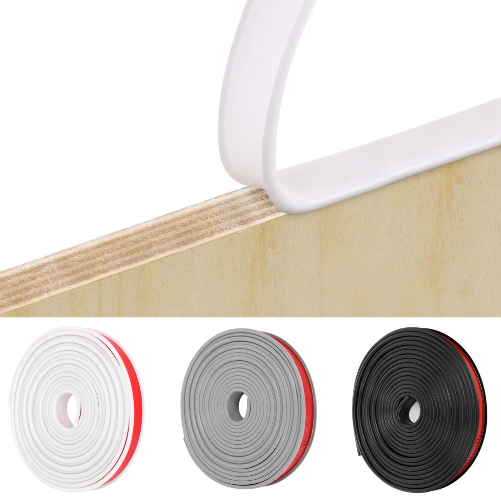 U-Shape Flexible Furniture Edge Banding, 5M?16Mm Edging Tape, Tpe Self-Adhesive Veneer Edging Strip For Diy Furniture Edging For Table And Cabinet Plliocse