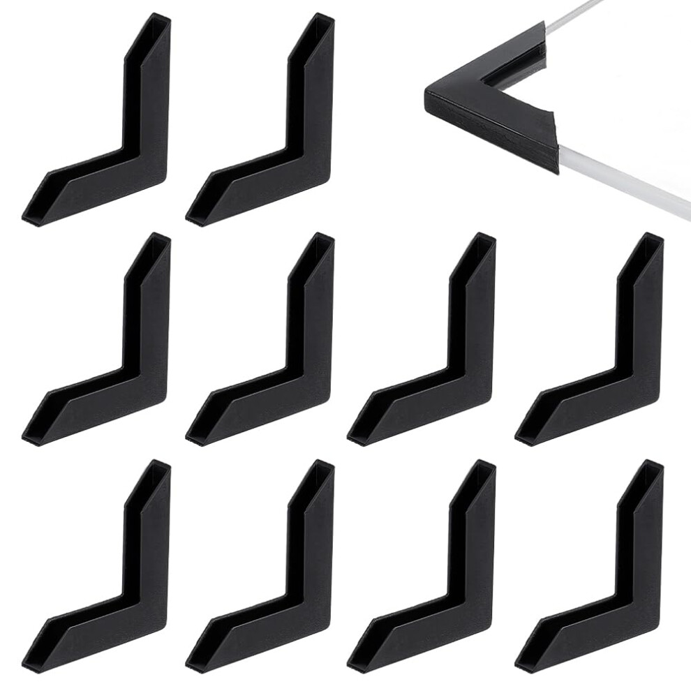 100 Pcs Protecteurs D'angle Pare-Chocs D'angle En Forme De L Protections D'angle En Plastique Noir Couvre Protection De Bord D'?Preuve Pour Benecreat
