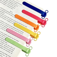6 Automatische Lesezeichen Aus Silikon mit Stifthalter - Niedliche Lesezeichen, Geschenk für Bücherliebhaber, Buchseitenhalter