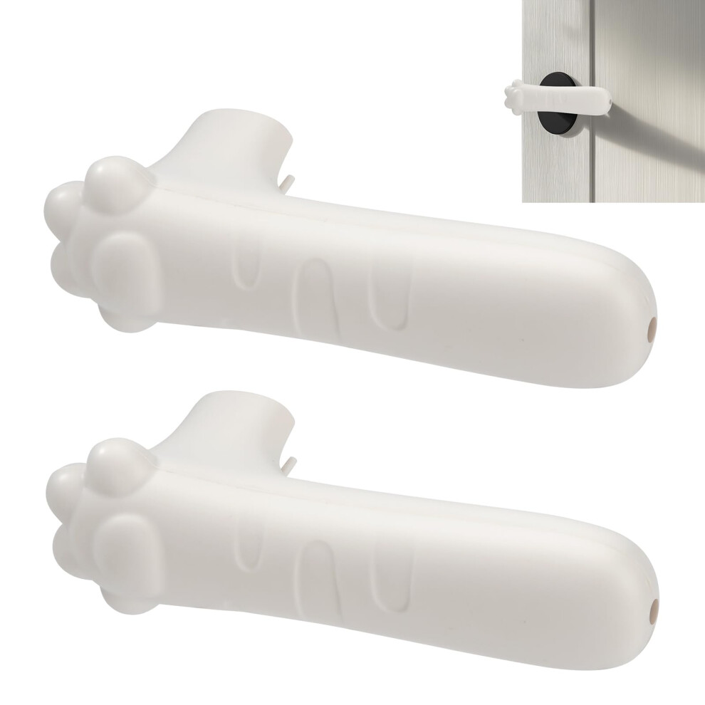Zllkeji Door Handle Covers Doorknob Gloves Silicone Cat Claw Shape Door Knob Covers Child Safety Door Knob Protector Cover Anti Collision Door Handle