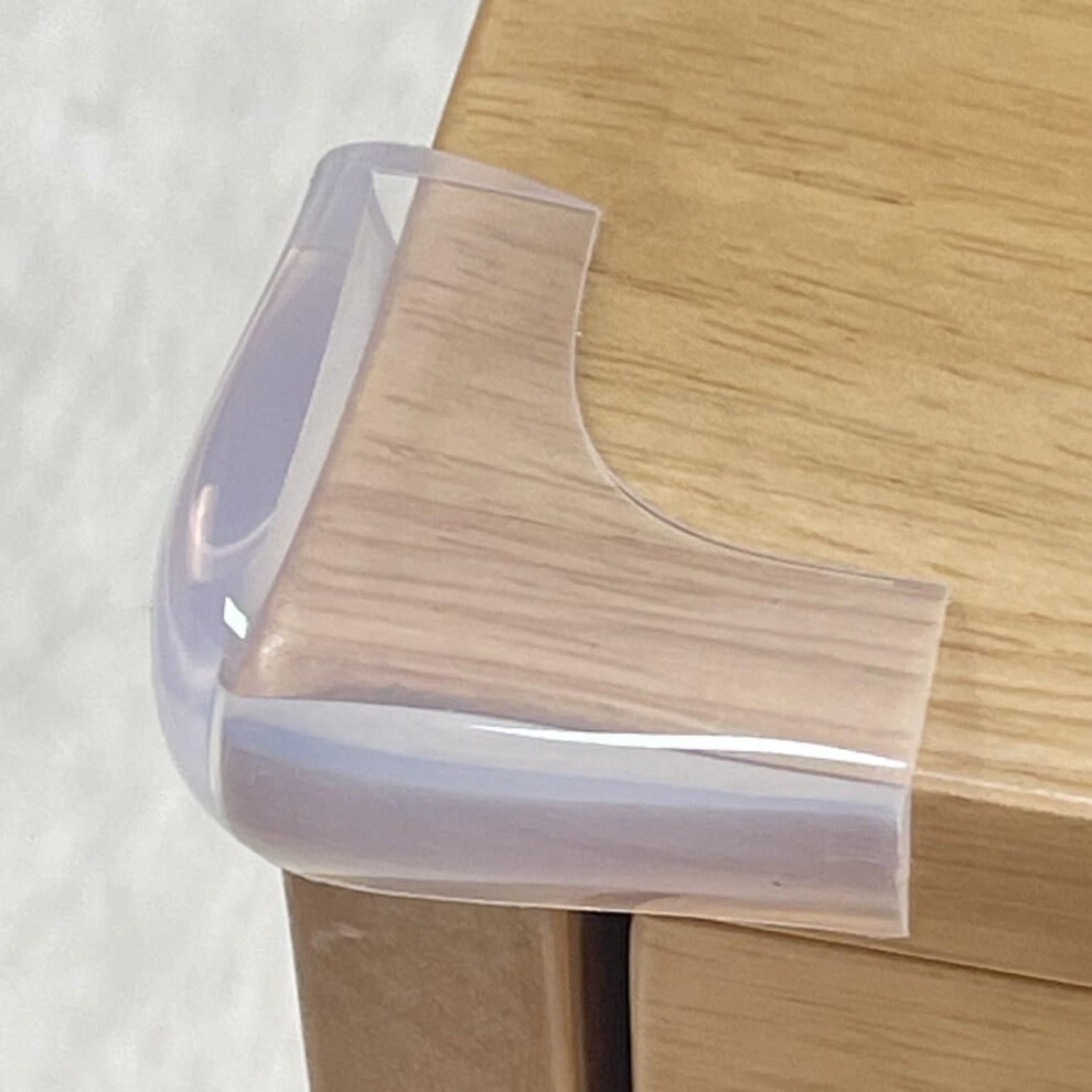 Angloria Food-Graded Silicone Corner Protector, Baby Proofing Corners Edge Guards, Pre-Tape Adhesive Soft For Kids Safety, Child Table Cabinets Furniture
