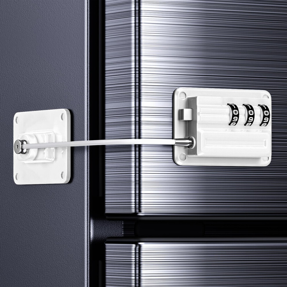 Upgraded Refrigerator Combination Locks- Changeable Password Fridge Locks For Kids, Toddlers And Children, Child & Baby Proofing Safety Door Lock For Wilniry
