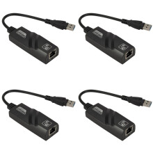 4X USB 3.0 to Gigabit LAN Card USB Ethernet Adapter 1000 Mbps Network Card for Android Tv Laptop Desktop