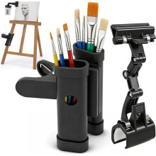 Paint Brush Copy Clip Holder, Metal Easel Brush Clip, 360 Rotatable Paper Document Sign Holder for Typing, Holder Clamp