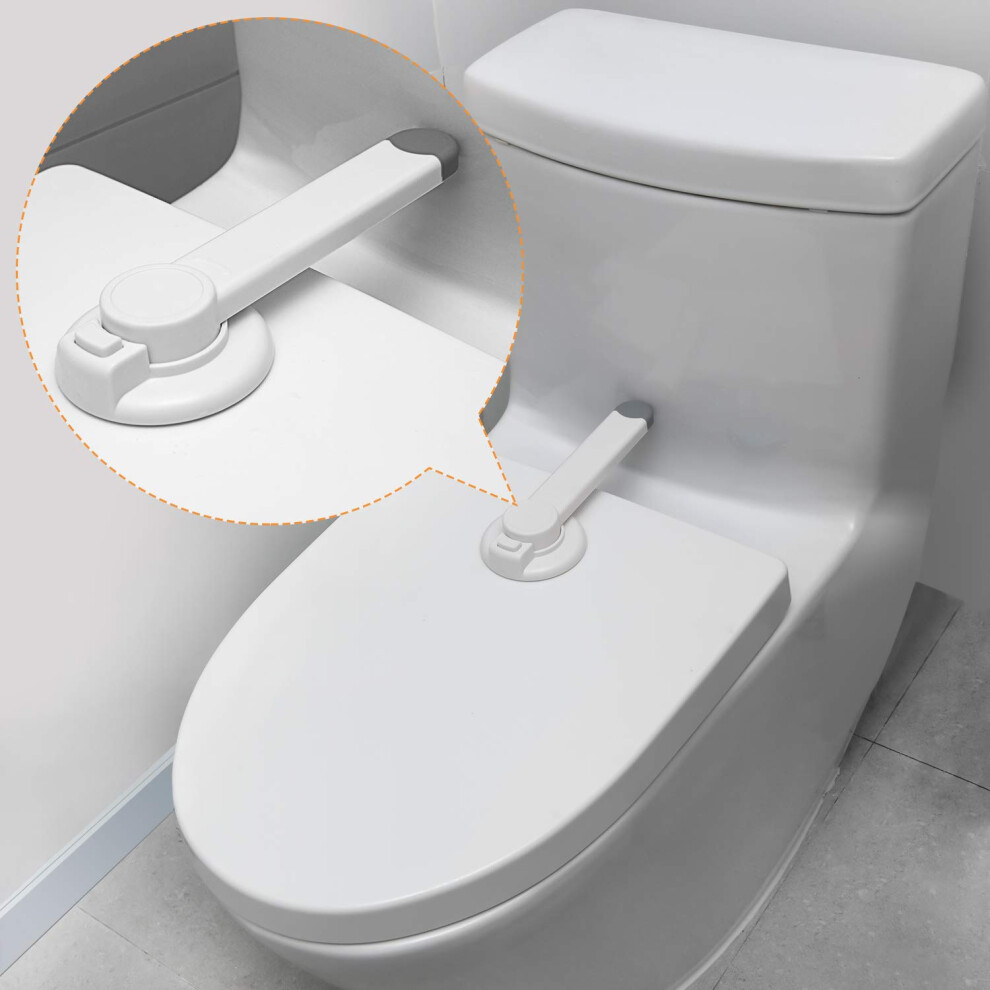 Safety Toilet Lock, Bathroom Child Proof Toilet Seat Lock, Swing Shut Toilet Lid Lock For Baby Proof, Quick Installation?Easy To Use Child Safety Mlryh