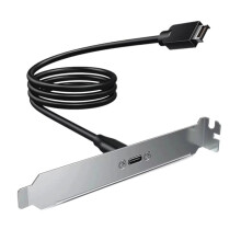 Frontpanel-Typ-C-Adapter, Motherboard-Header USB 3.2 Typ-E Key-A 20-Pin-Anschluss auf USB-C mit PCIe-Blende 70 cm