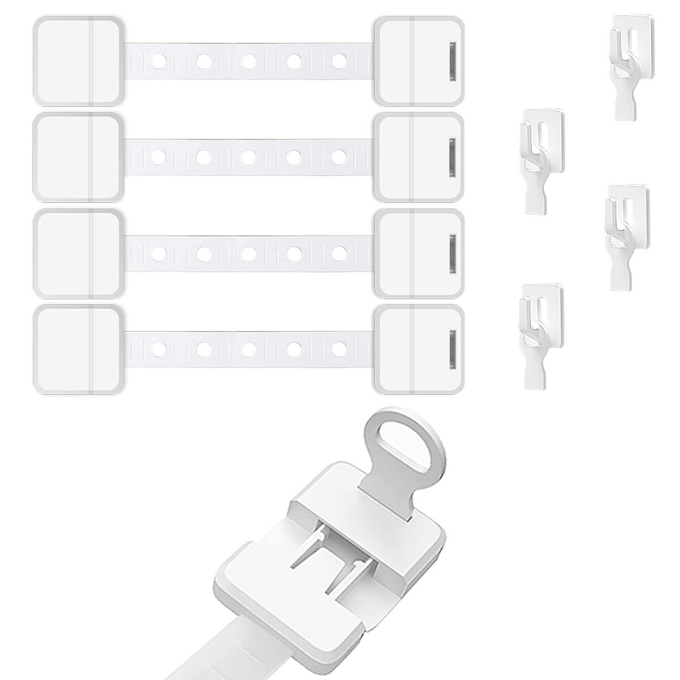 Ymcrlux Child Safety Proof Straps Locks With Key, Kids Security Fridge Lock For Children, Baby Proofing Locks For Cupboard, Freezer, Oven, Toilet, 5051225974275