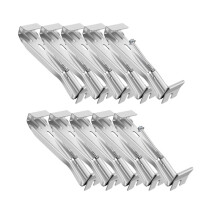 5-Zoll-Dachrinnenhalterungen, 10er-Pack, Robuste, Verdeckte Regenrinnenhalterungen, Befestigungselemente Aus Aluminium Zur Reparatur Von Dachrinnen