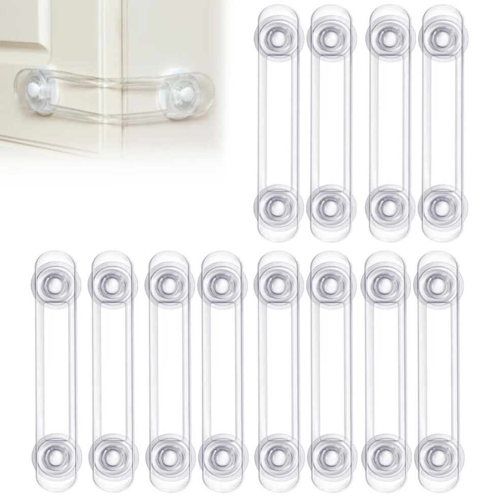 Baby Safety Cupboard Locks, 12 Packs Child Cabinets Safety Lock Baby Proofing For Toilet, Draw?Refrigerator, Ovens Transparent Vobulafy