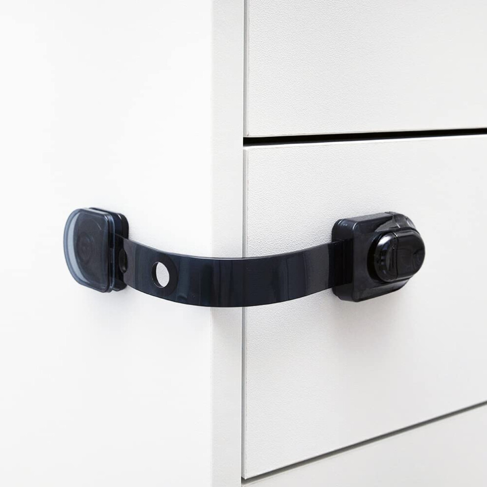 Beego? 2 Pack Child Safety Strap Locks - Secure Your Drawer, Cabinet, Toilet, Fridge And Cupboards With These Baby-Proof Strap Locks - Black 5051225972578