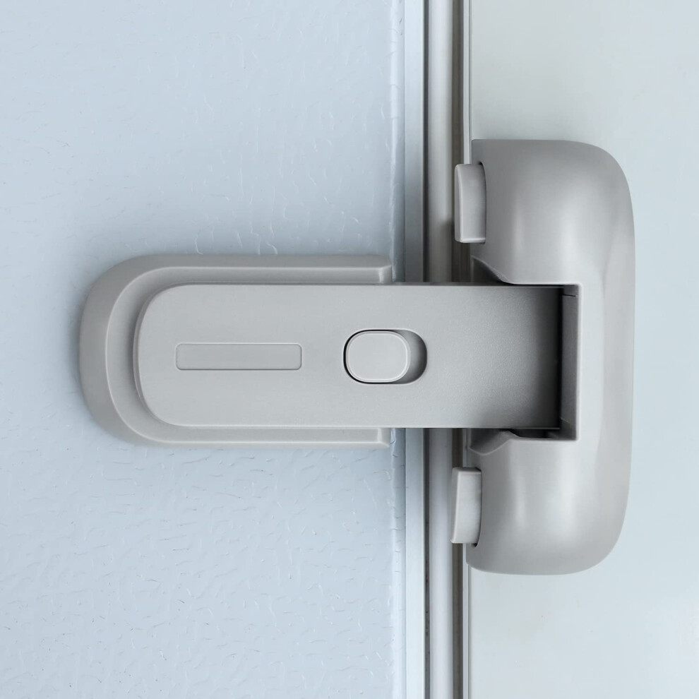 Refrigerator Fridge Freezer Door Lock For Kids, Child Proof Refrigerator Latch Lock To Keep Door Closed, No Tools Required And Easy Clymene