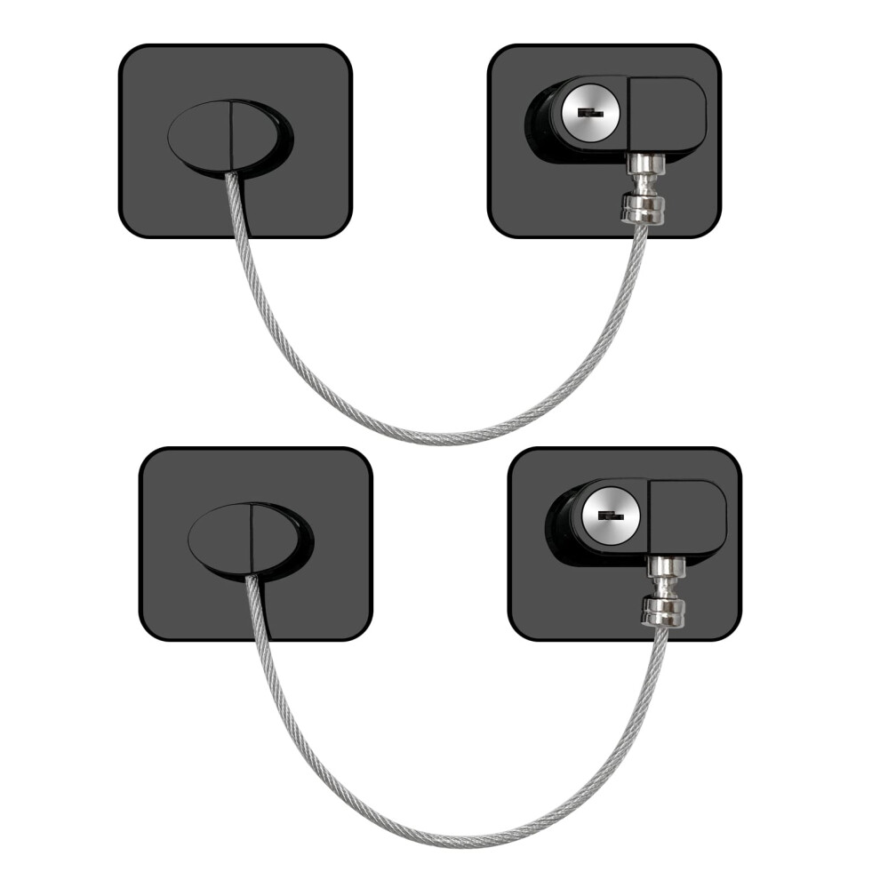 Window Restrictor Locks For Upvc, 2 Pack Refrigerator Fridge Freezer Locks Adhesive, No Drilling Window Safety Locks For Upvc Child Baby Newbinn