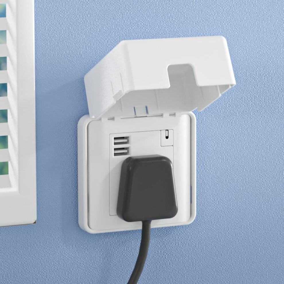 1 Pack Single Uk Socket Cover Box For Baby Safety, Childproof Electrical Outlet & Plug Cover Box With Waterproof Splashes, Switch Protector Safelon