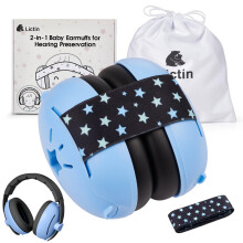 Lictin 2-in-1 Baby Ear Defenders 3-48 Months, Adjustable Ear Defenders with Stretchy Band, Headphones for Airplane, Suitable for Activities and Sleep