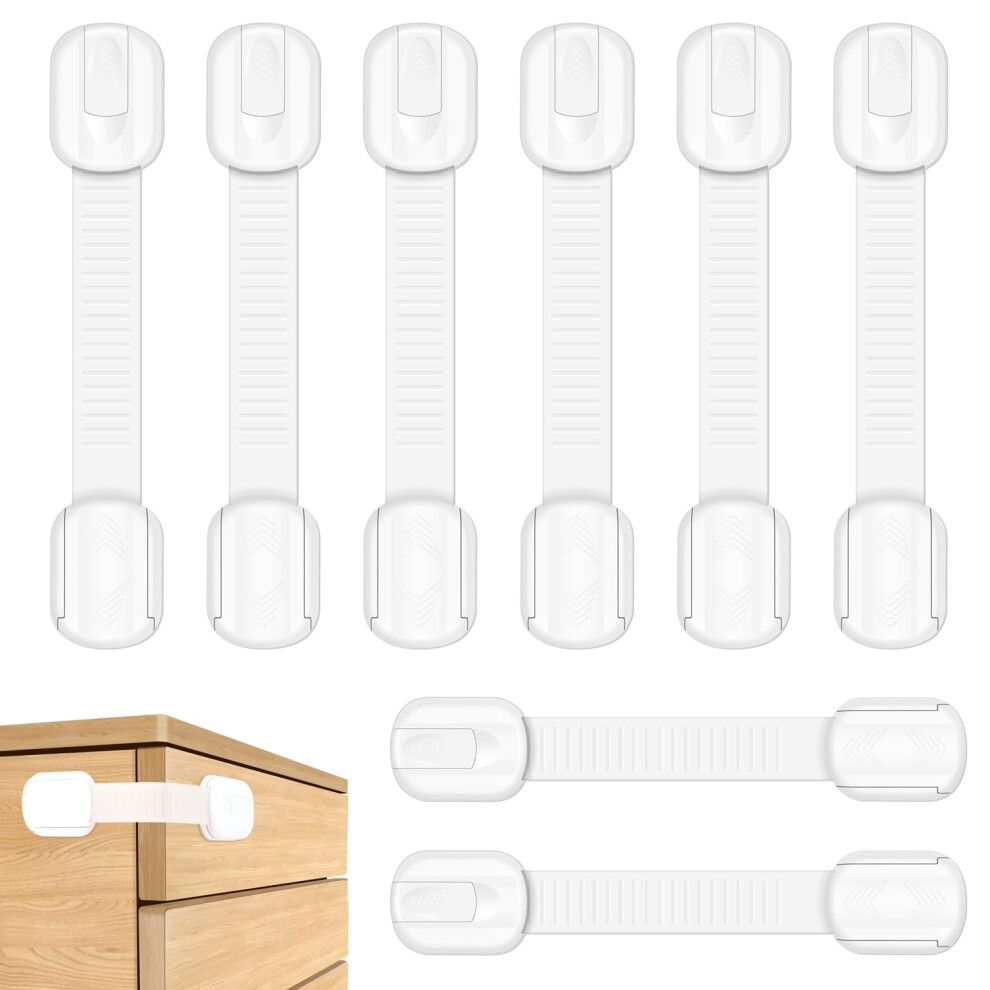 Septeamay Child Safety Cupboard Locks, 8 Pack Adjustable Cupboard Locks For Children Baby, Child Locks For Kitchen Cupboards Cabinet Fridge Drawer 5051225975081