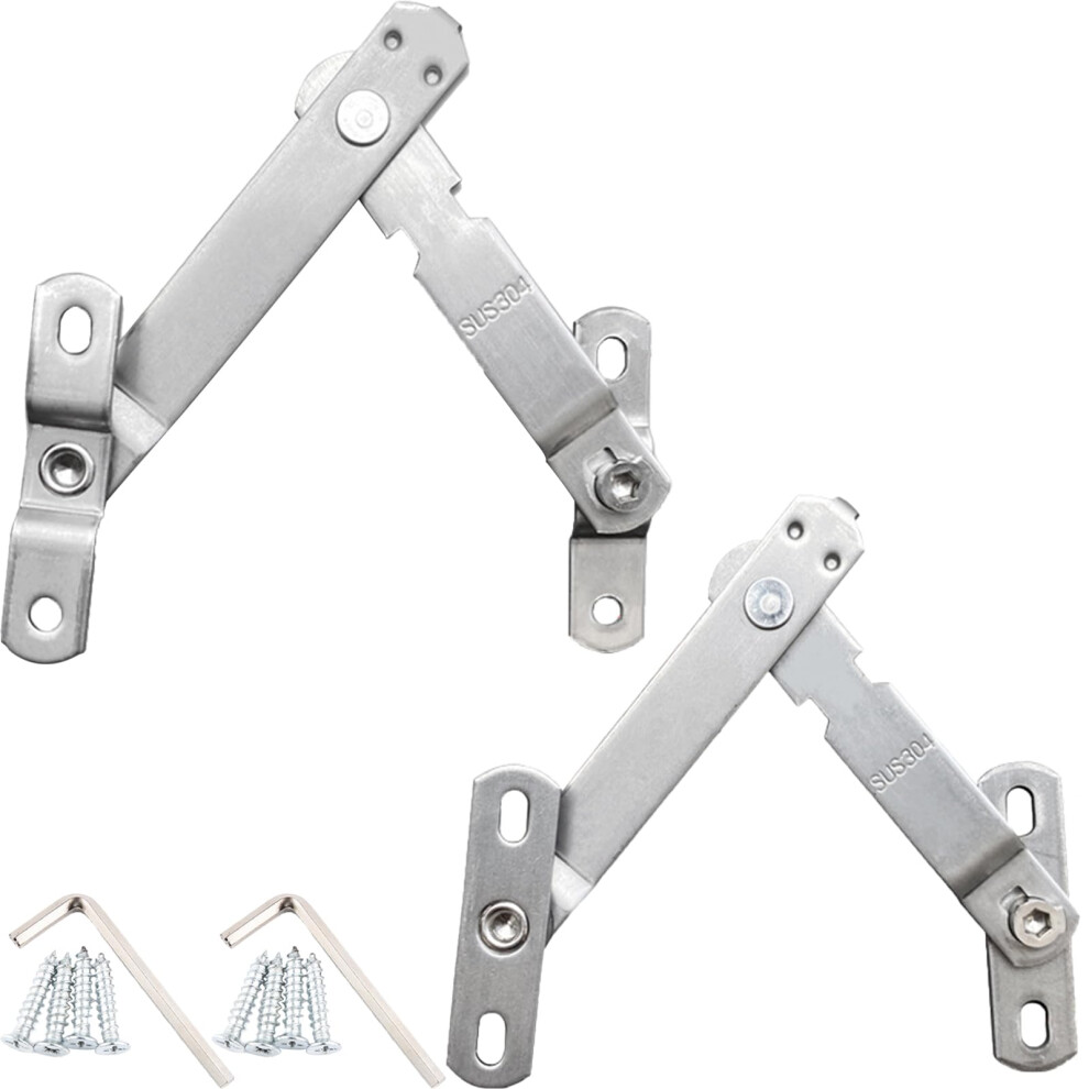2 Sets Window Restrictors Locks Stainless Steel Child Restrictor Security Lock Safety Catch Window Restrictors For Home Kindergarten School Aswewamt