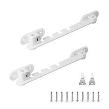 0XBIT 2 Piece White Adjustable Window Locks, Window Tilt Regulator with Lock, Windows Restrictor, Suitable for Adjusting The Angle of Windows Opening