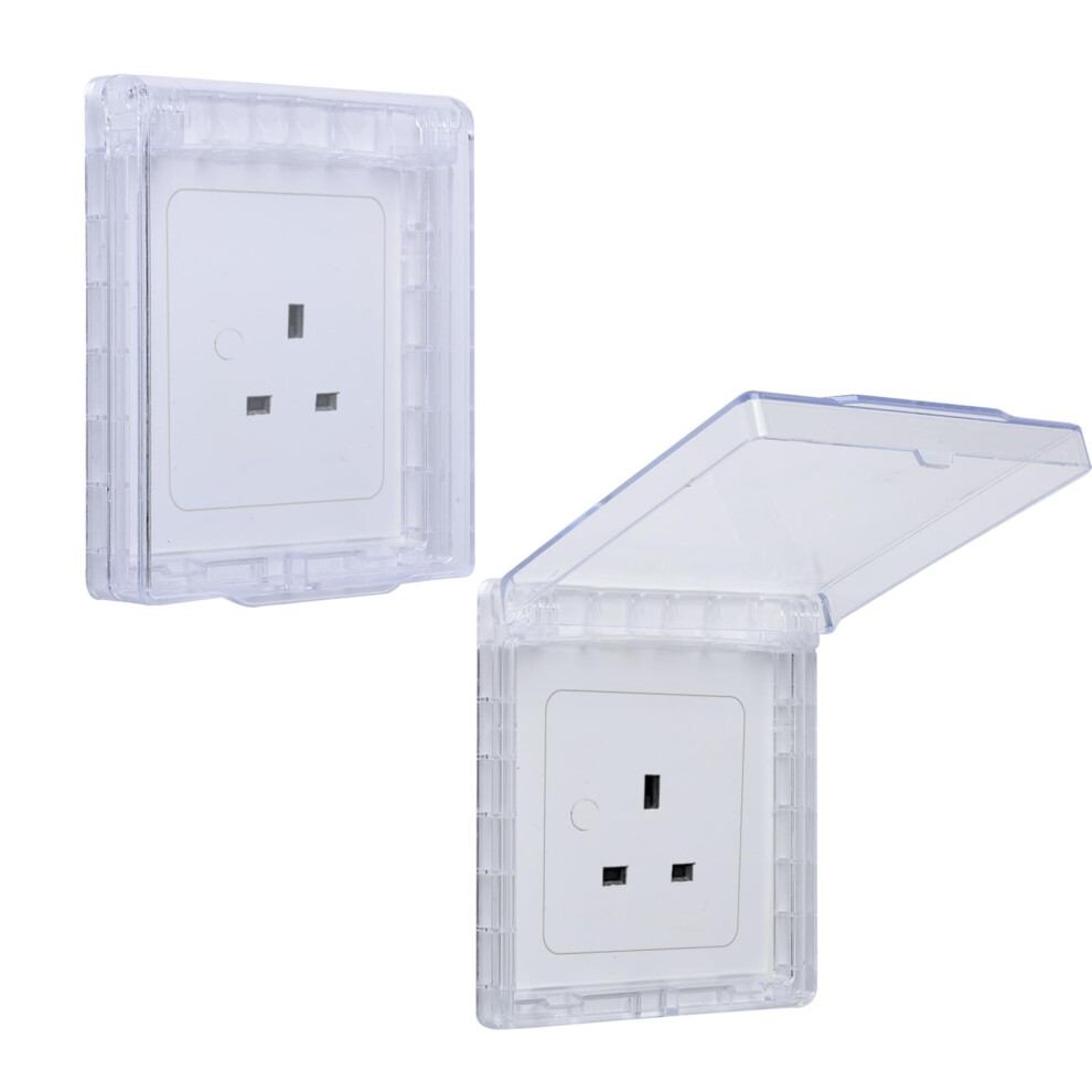 Lucthy Light Switch Cover Guard 2Pack, Child Proof Wall Switch Outlet Cover For Home Safety, Clear Socket Cover Protection Box For Baby Pet Safety