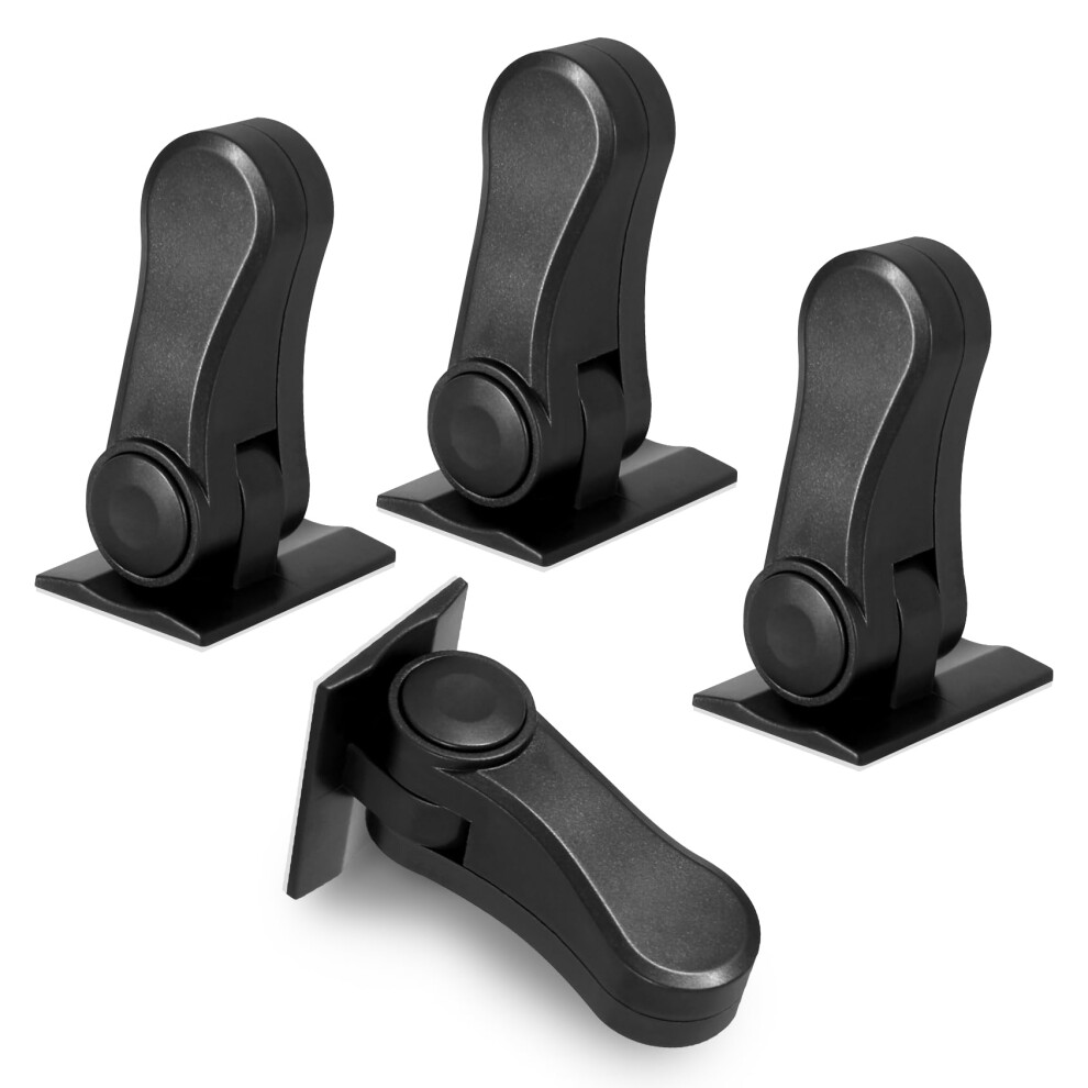 Saconell Door Locks For Children, 4 Pack Baby Proofing Door Handle Lock, Pet Proof And Child Proof Door Lever Locks Self-Adhesive Baby Proofing Door