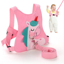 Baby Reins, Pink Toddler Reins, Baby Walking Harness Anti-Falls, Pink Cute Horse Toddler Walking Harness, Child Safety Harnesses and Leash, Anti Lost
