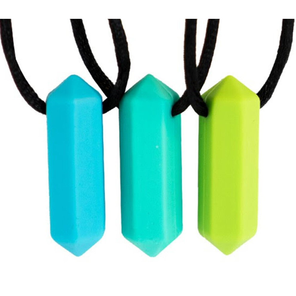 Sensory Necklace ? Best For Kids Or Adults That Like Biting Or Have Autism ? Perfectly Textured Silicone Chewy Toys - Chewing Tilcare Chew Chew