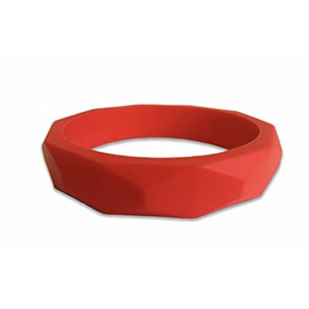 Chew Bangle Bracelet Training And Development Fidget Chew Necklace For,Sensory,Oral Motor, Anxiety, Autism, Adhd (Red) Red Chewaid