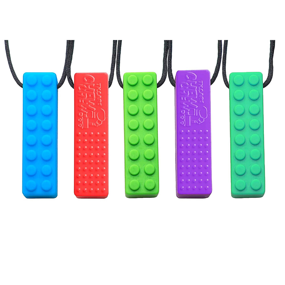 Sensory Necklace ? Best For Kids Or Adults That Like Biting Or Have Autism ? Perfectly Textured Silicone Chewy Toys - Chewing Tilcare Chew Chew