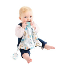 Cheeky Chompers Soft Baby Comforter | 4 in 1 Comfortchew | Baby Teething Aid & Sensory Toy | Silicone Teething Section | Soothing + Comforting| Cheeky