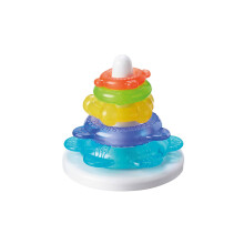 Nuby IcyBite Stacking Rings ? Soothing Teether | Multiple Teething Surfaces | Refrigerator Safe | Suitable from 6 Months Plus