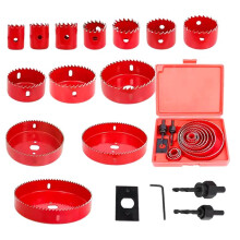 16-Teiliges Lochsägen-Set mit Kronenbohrern für Holz, PVC, Kunststoff und Metall (19-127 mm)