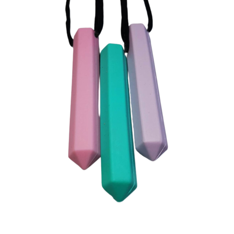 Sensory Chew Necklace Chewelry For Kids, Teens Or Adults With Autism Adhd Who Need To Stim Chew Bite Or Fidget Chewy Aids Help Concentration Biting 3 Chuchumz