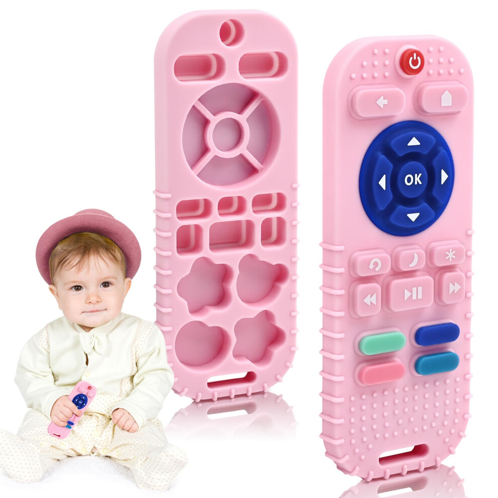 Baby Teether For Teething Relief Baby Toys 0 3 6 9 12 Months, Sensory Silicone Remote Control Baby Teether Toy For Babies Newborn Infant Boy Aituitui