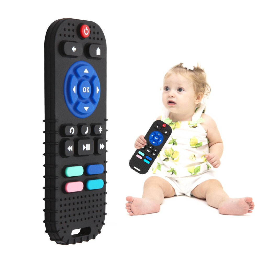 Silicone Teethers For Babies 0-6 Months, Teething Toys For Babies 6-12 Months, Baby Remote Control Toy, Infant Toys 0-3 Months Hooku