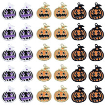 30 Stuks Halloween Charm Hanger Diverse Goud Zwart Wit Plated Emaille Pompoen  Clown Wizard Kat Doodskist