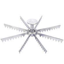 Coupe-Pizza à Engrenages - Diviseur de Portions en Alliage avec Repères pour Pizzas Paires, 6, 8 et 10 Parts (8 Options)