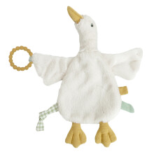 PRU Goose Silicone Teether Security Blanket 12"/30.5cms | Soft Baby Blanket & Teething Toy for Newborn, Infant & Toddler | Plush Comforter Essentials