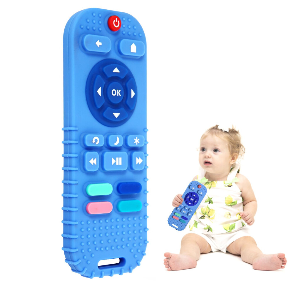 Silicone Teething Toys For Babies 0-6 Months, Teethers For Babies 6-12 Months, Remote Teether For Baby, Sensory Toys For Babies, Baby Chew Toys Hooku