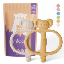 Infatot Silicone Teething Toys for Baby 2 Pack Koda Koala Bitey – BPA Free Teether for Newborn, Infant & Toddler, Sensory Chew Toy, Easy Hold Hand