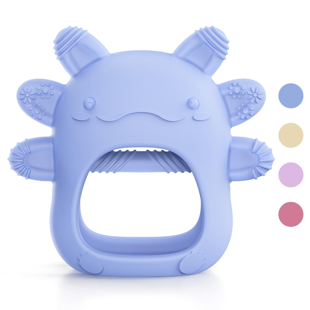 Baby Teething Toy For 3-6-12 Months, Baby Teethers Toy Teething Ring Silicone, Grasping Teething Toy, Bpa Free Teething Newborn Chew Toys Akolik