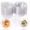 100Pcs Clear Cupcake Boxes Individual Plastic Cupcake Boxes Dome Single Cupcake Holder Hinged Food Container with Lids 1