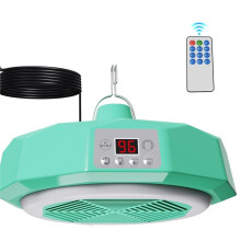 Hühnerstallheizung für Den Winter, Hühnerheizung mit Eingebauter Lampe, Sicherheitsthermostatsteuerung, Überhitzungsschutz, EU-Stecker