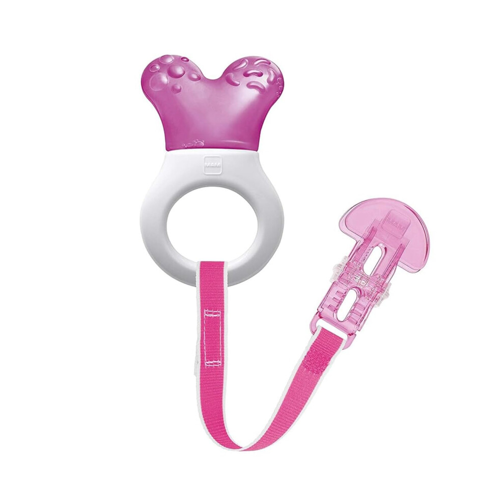 Mam Mini Cooler & Clip | Teething Toy With Water-Filled Cooling Element | Suitable From 2+ Months | Relief For Painful And Sensitive Gums |
