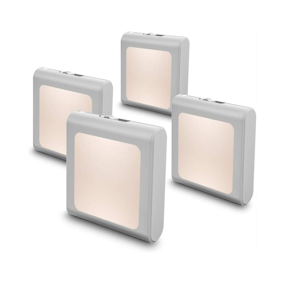 Plug In Dimmable Led Night With Auto Dusk To Dawn Sensor, Soft Warm Nights For Hallway,Bedroom Eu Plug Light/White 4712858445693