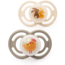 MAM Perfect Night Soothers | 18-36 Months | Pack of 2 | Glow in The Dark Dummies | Comes in Dummy Steriliser Box | Sustainable Materials | Baby